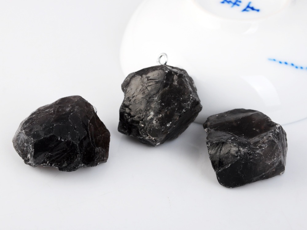 Raw Rock Crystal Nugget Pendant