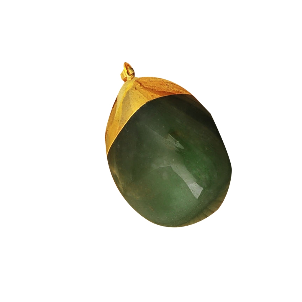 Gold Tumbled Gemstone Pendant