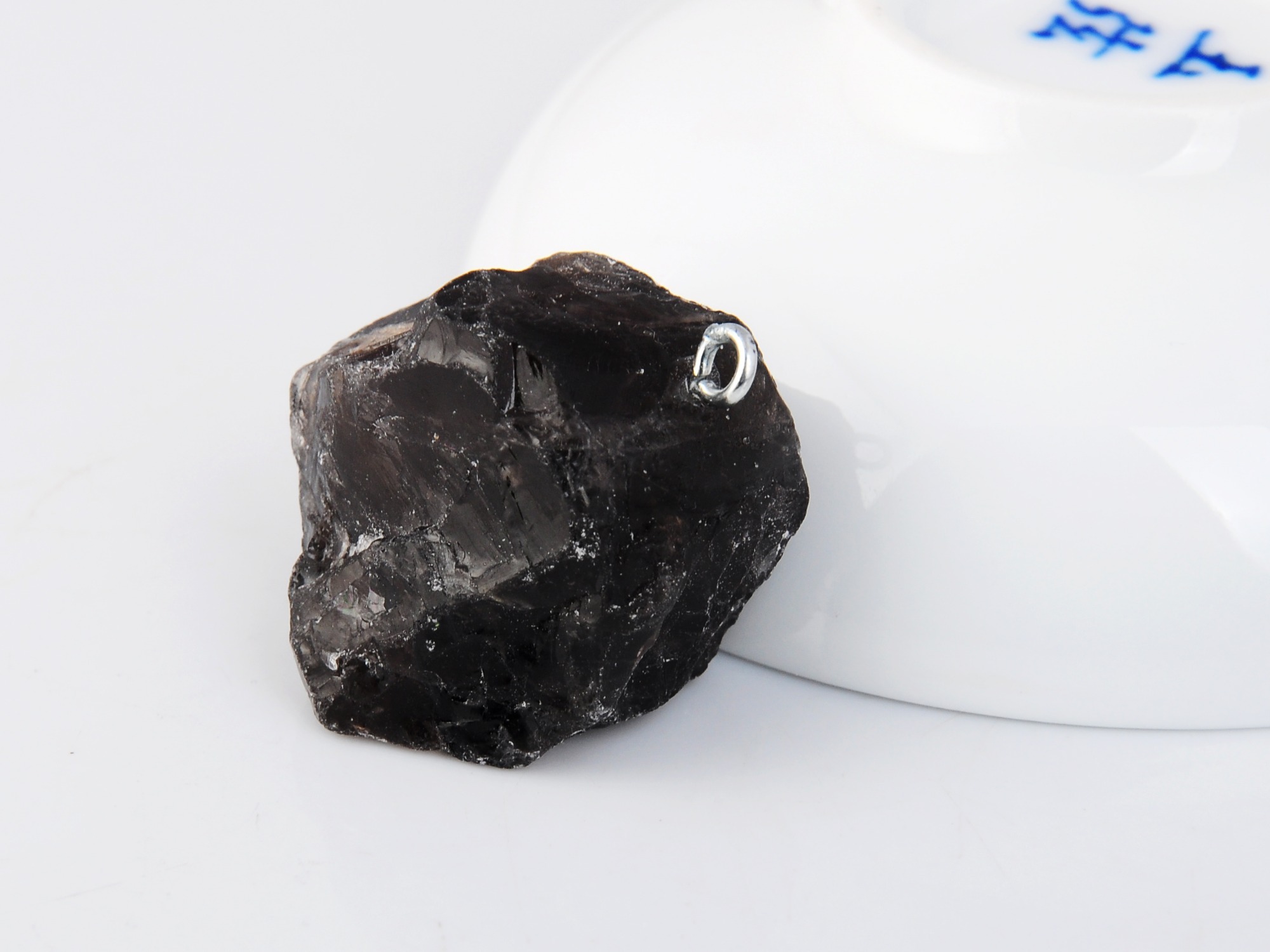 Raw Rock Crystal Nugget Pendant