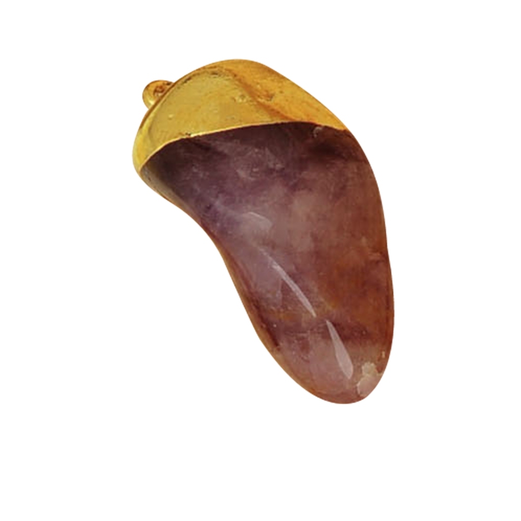 Gold Tumbled Gemstone Pendant