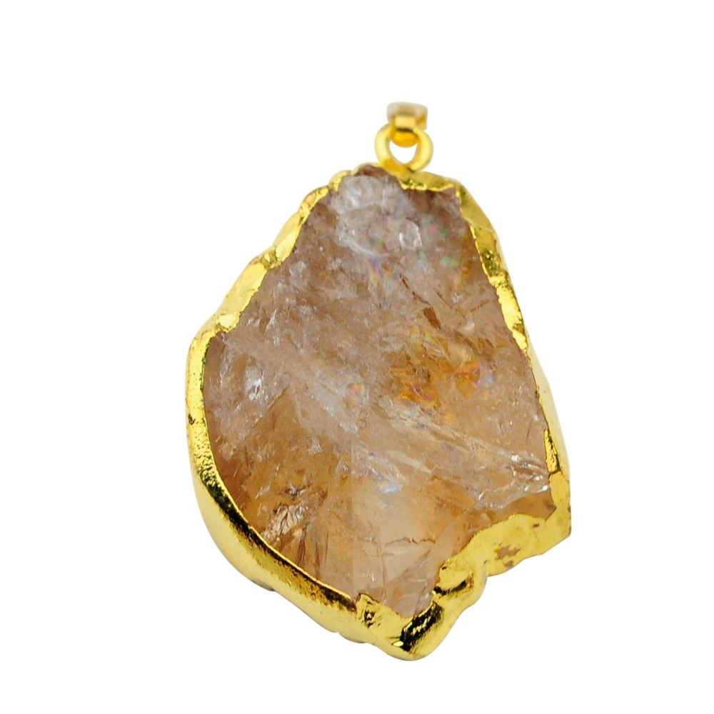 Gilded  Crystal Nuggets Pendant