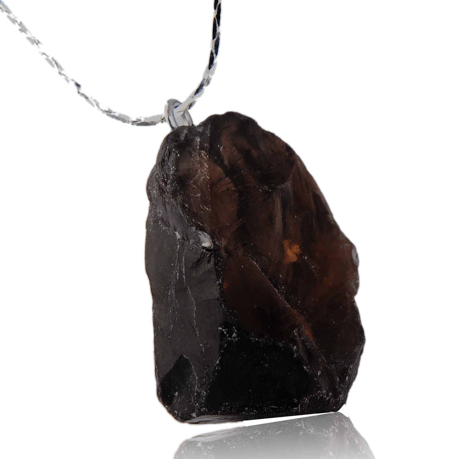 Raw Rock Crystal Nugget Pendant