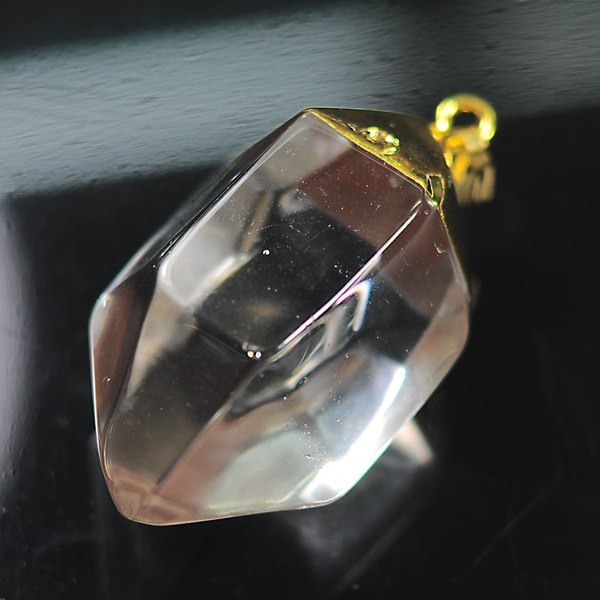 Gold Findings Crystal Pillar Pendant