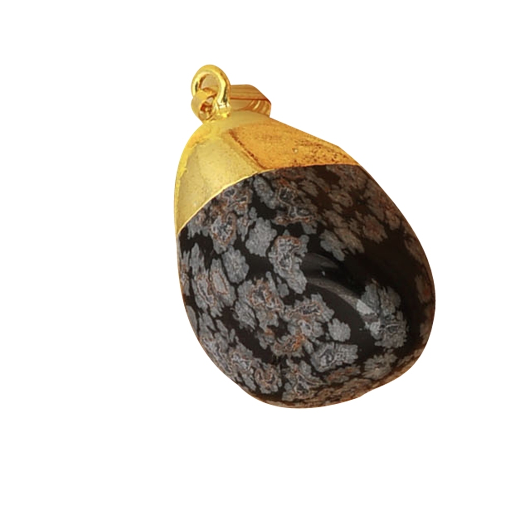 Gold Tumbled Gemstone Pendant