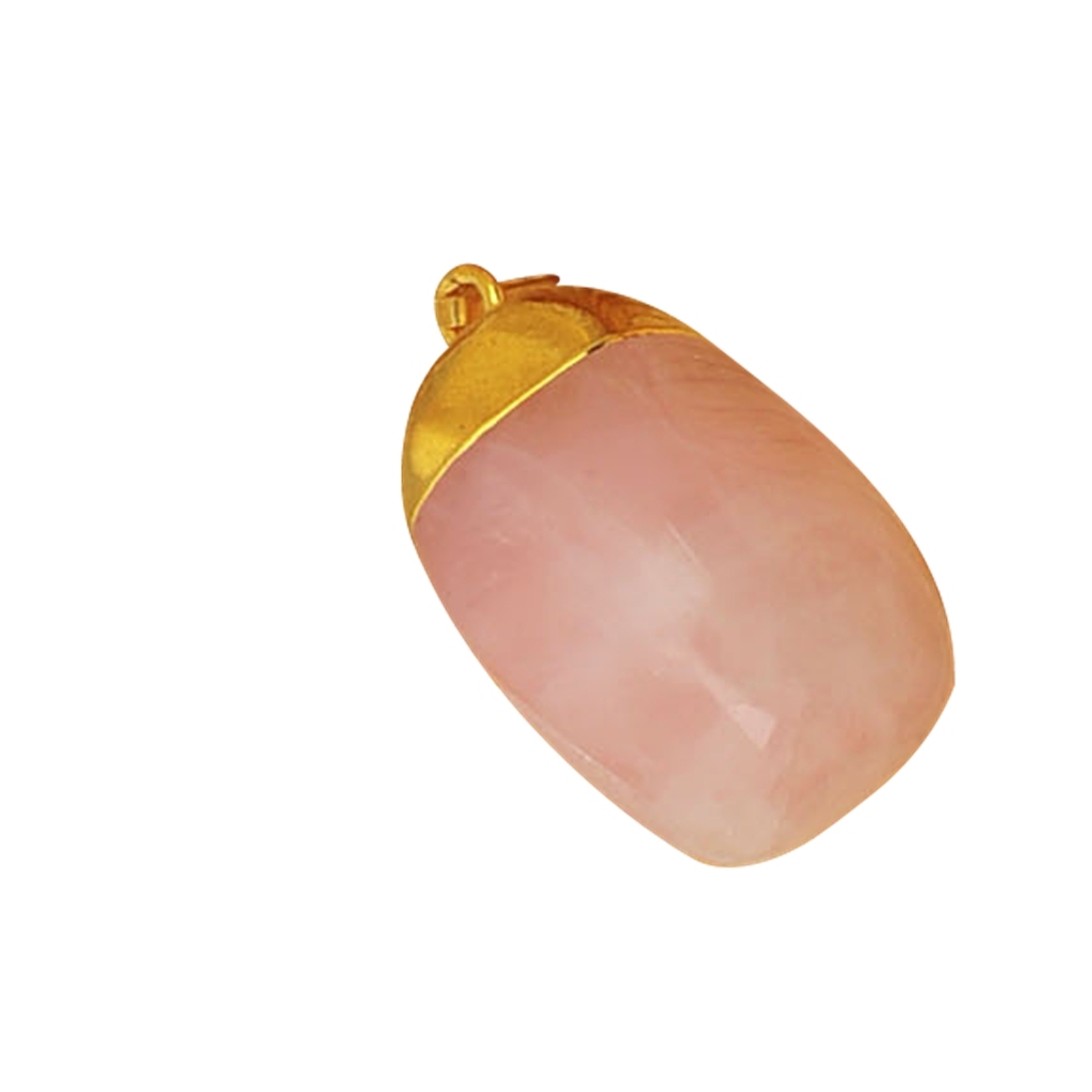 Gold Tumbled Gemstone Pendant