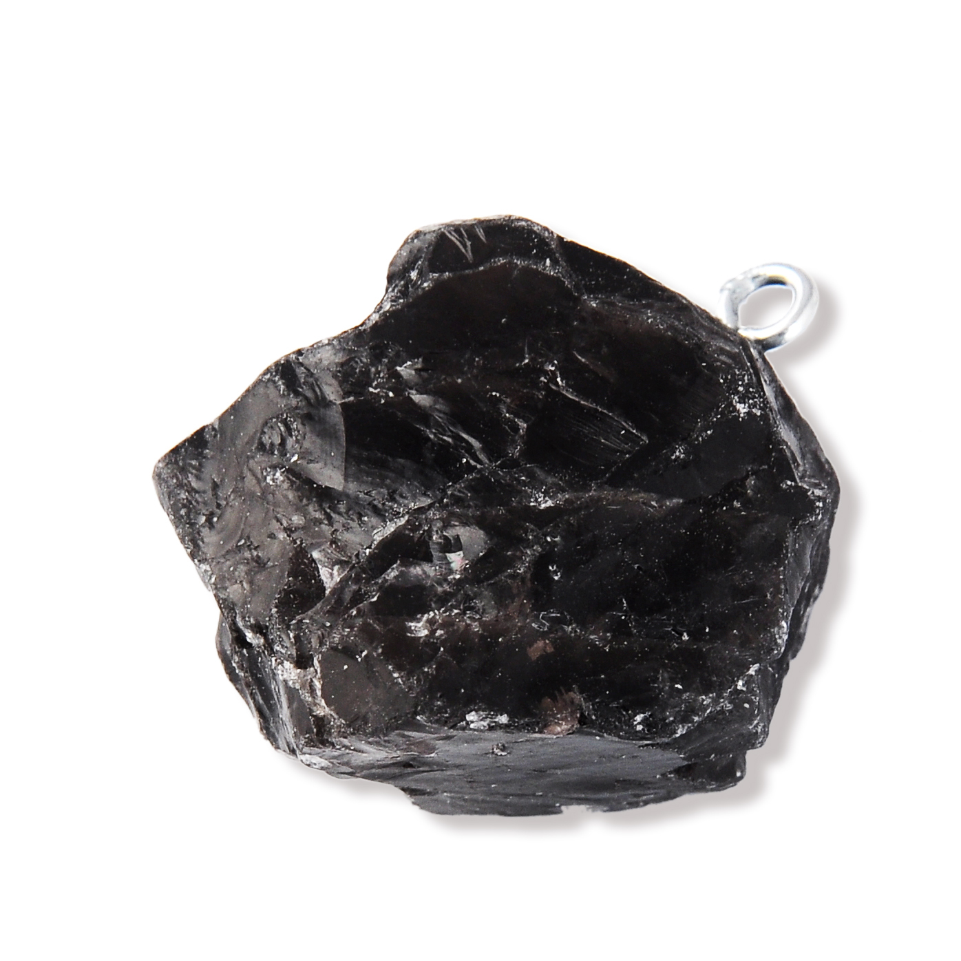 Raw Rock Crystal Nugget Pendant