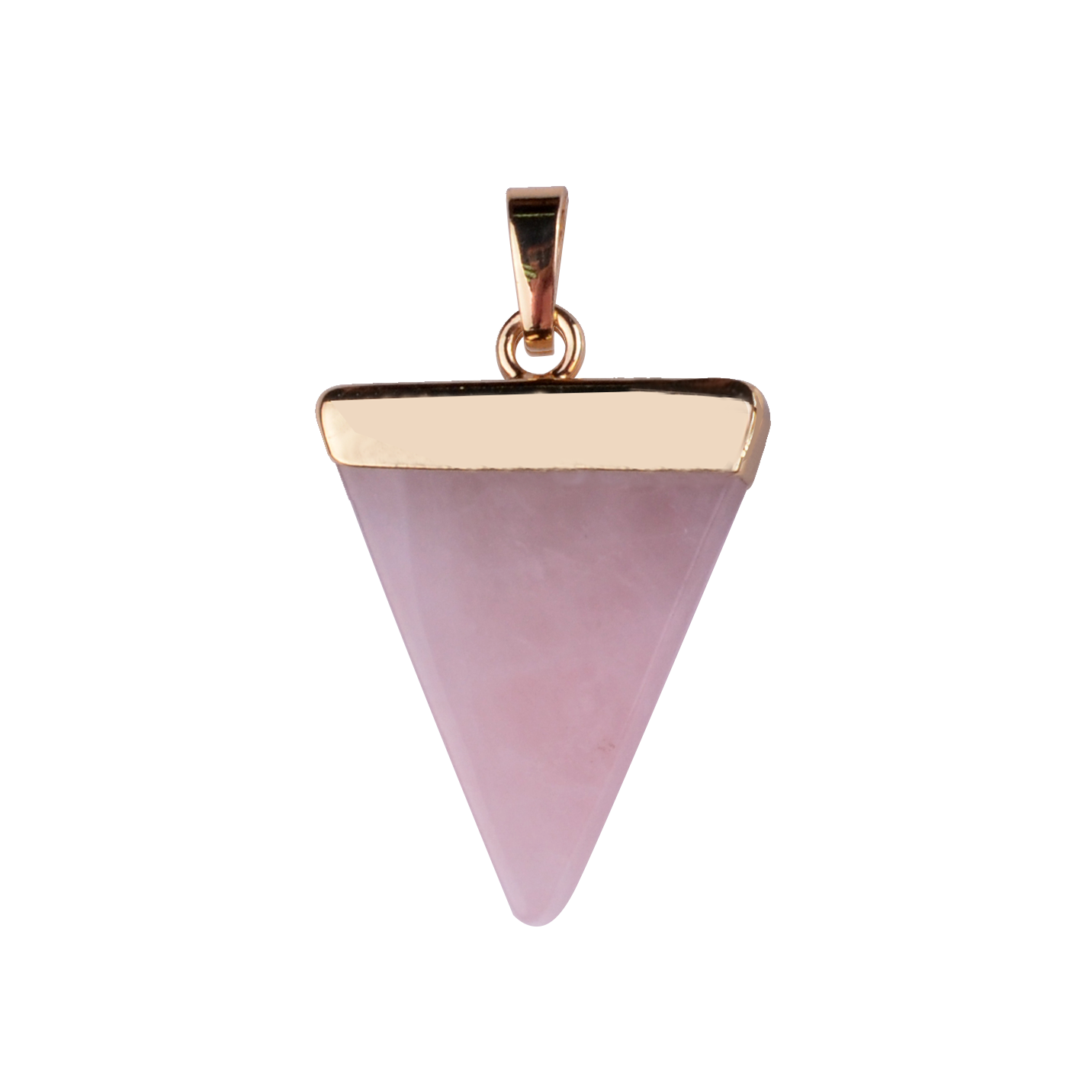 Gold / Silver Triangle Gemstone Pendant 25x30mm