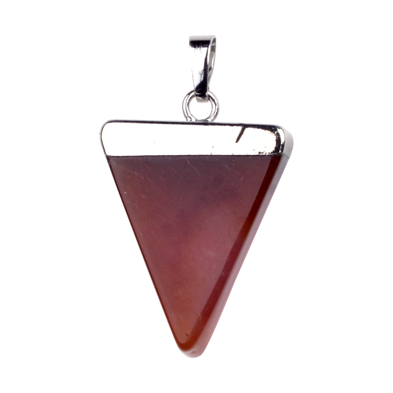 Gold / Silver Triangle Gemstone Pendant 25x30mm