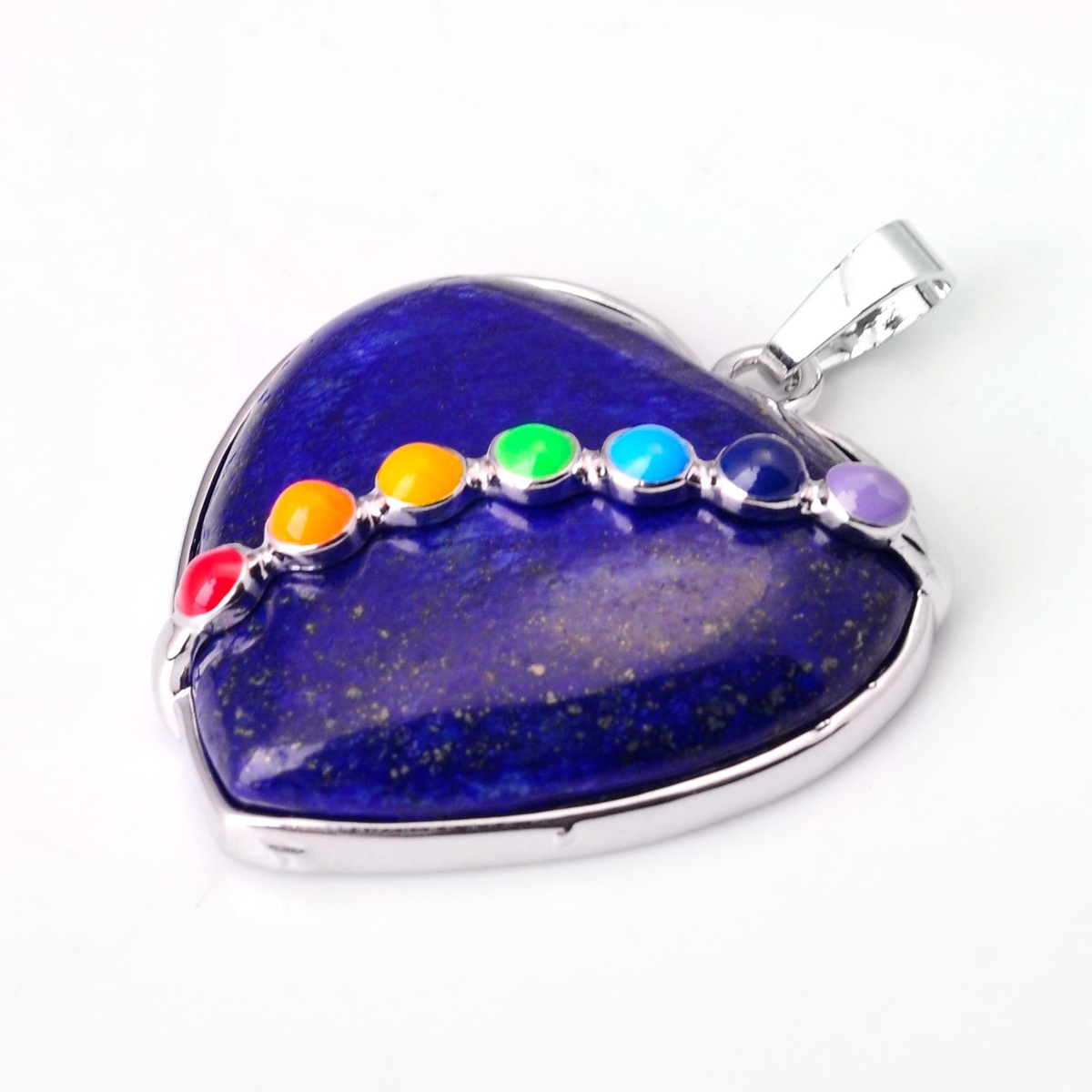 7 Chakra Heart Gemstone Pendant
