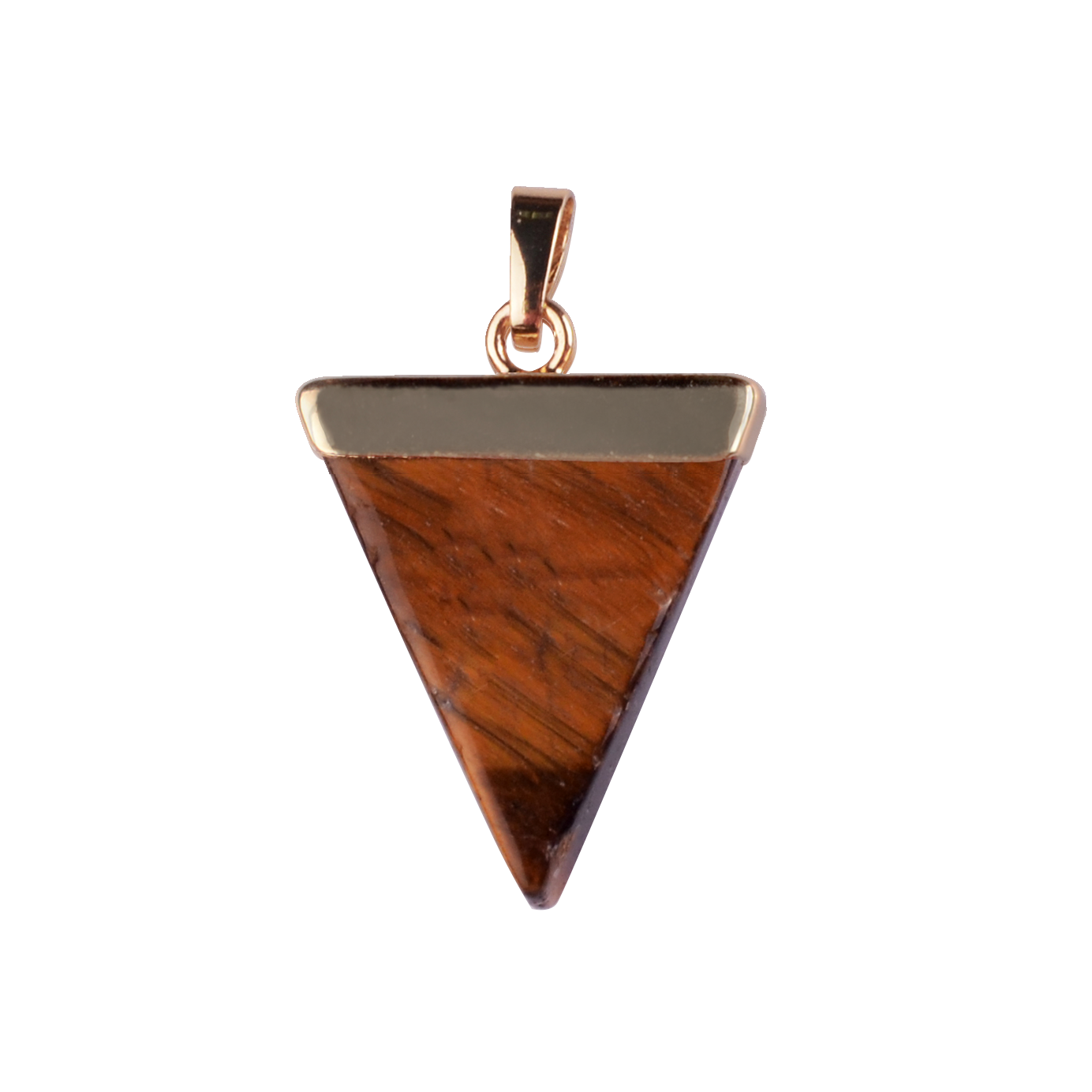Gold / Silver Triangle Gemstone Pendant 25x30mm