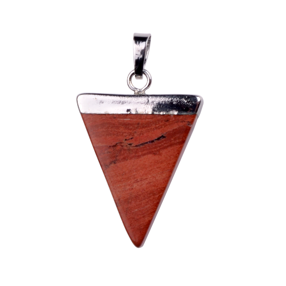 Gold / Silver Triangle Gemstone Pendant 25x30mm