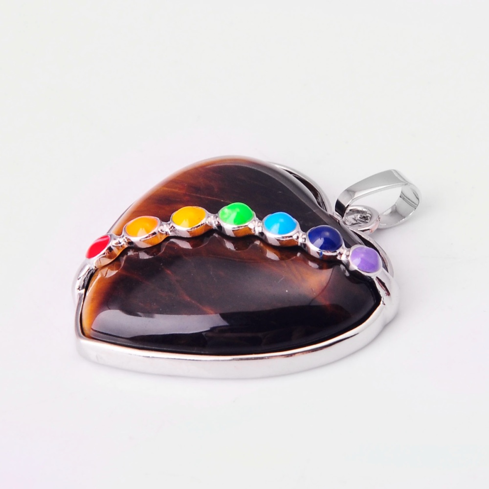 7 Chakra Heart Gemstone Pendant