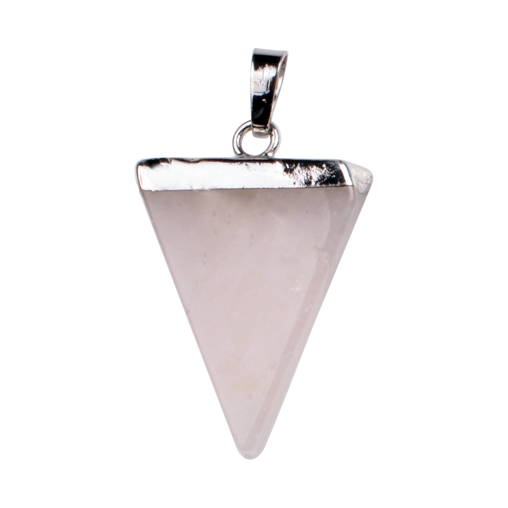 Gold / Silver Triangle Gemstone Pendant 25x30mm