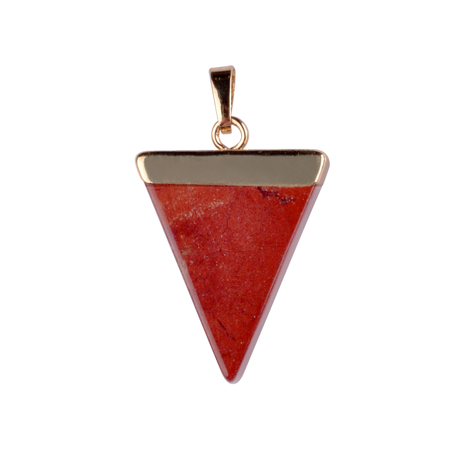 Gold / Silver Triangle Gemstone Pendant 25x30mm