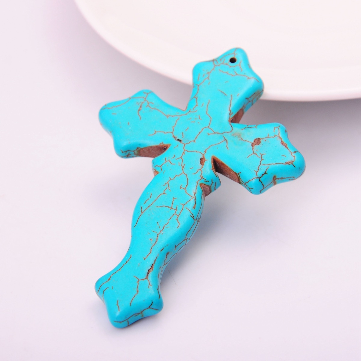 75X50MM Turquoise Cross Pendant