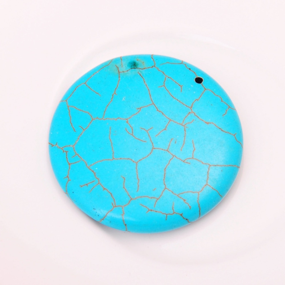 40MM Turquoise Coin Pendant