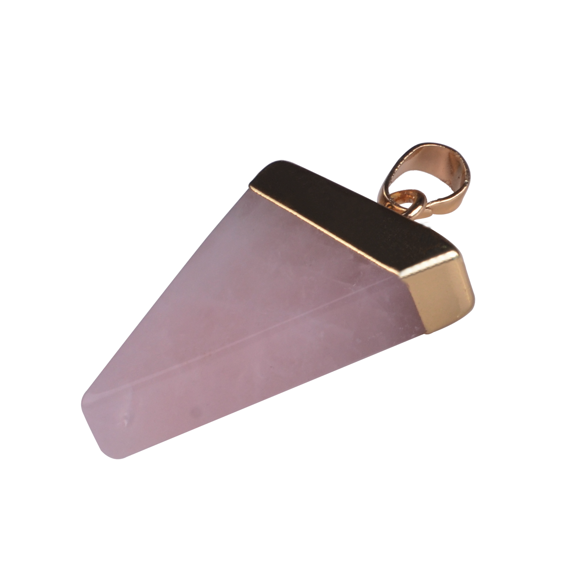 Gold / Silver Triangle Gemstone Pendant 25x30mm
