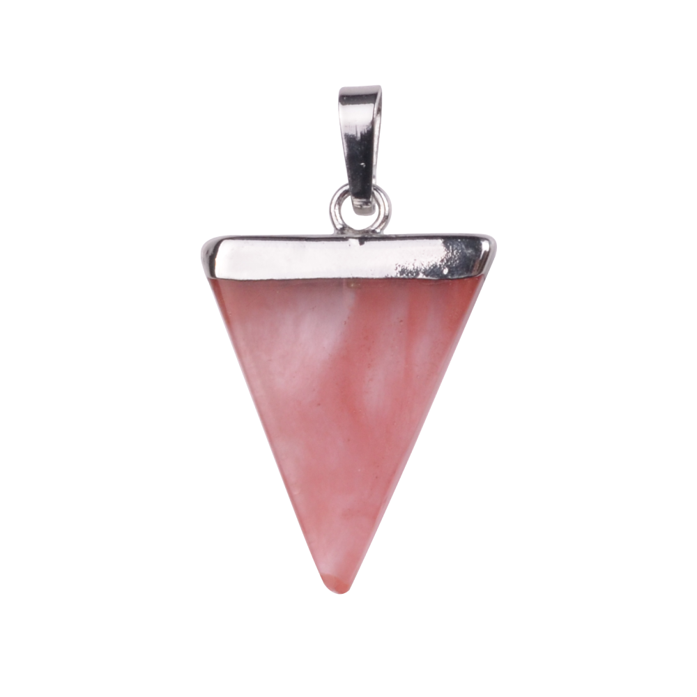 Gold / Silver Triangle Gemstone Pendant 25x30mm
