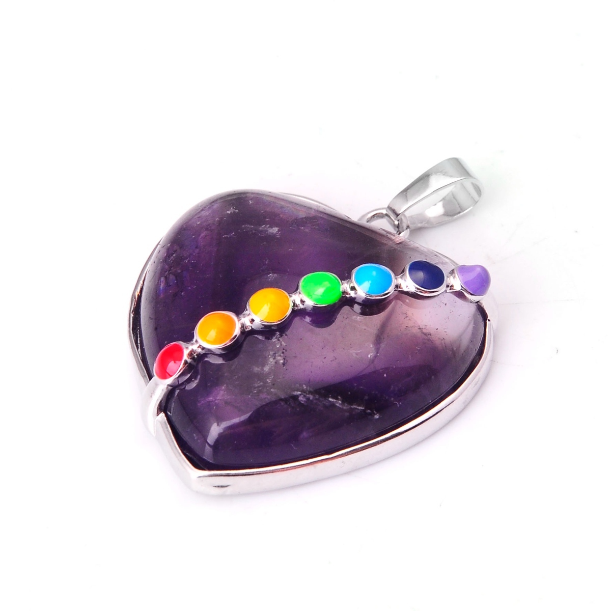 7 Chakra Heart Gemstone Pendant