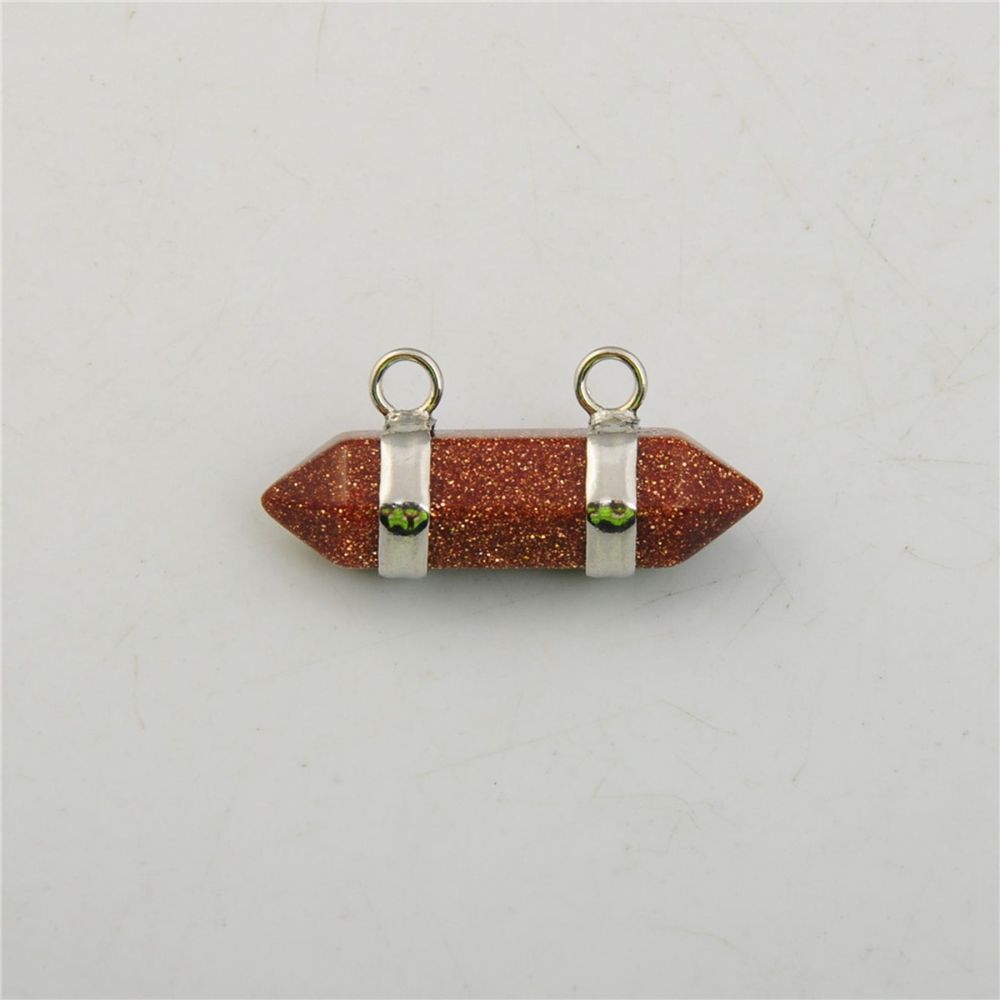 10X30MM Hexagonal Cylinder Gemstone Pendant