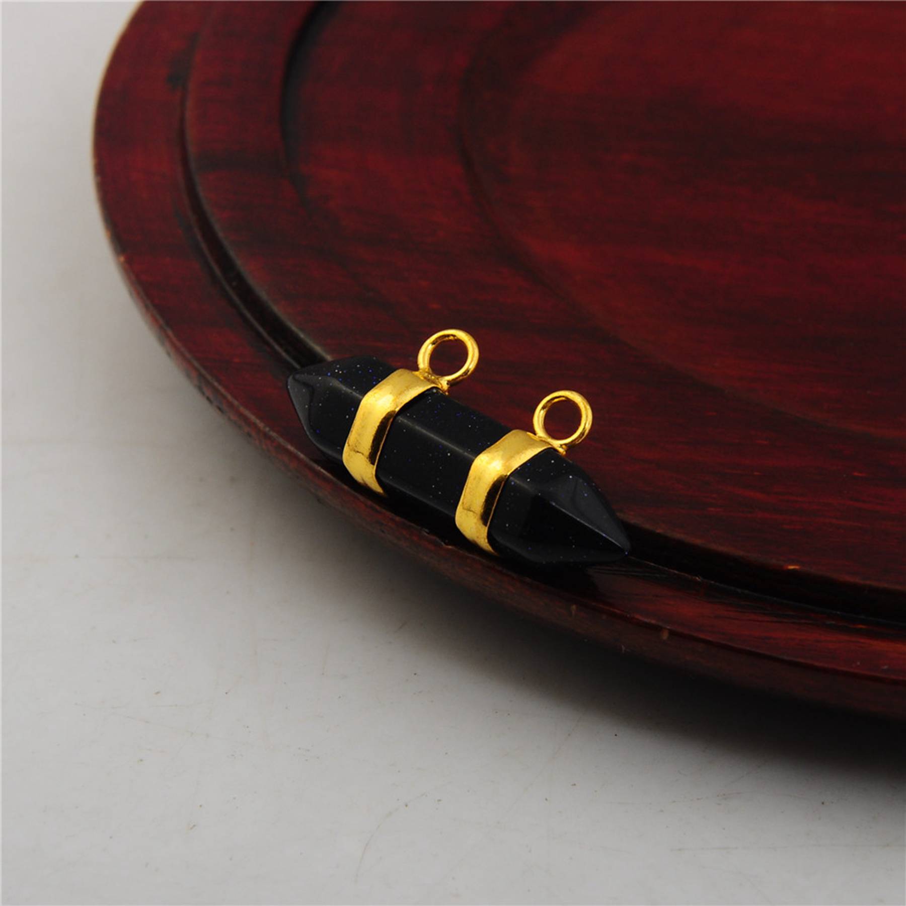 10X30MM Hexagonal Cylinder Gemstone Pendant