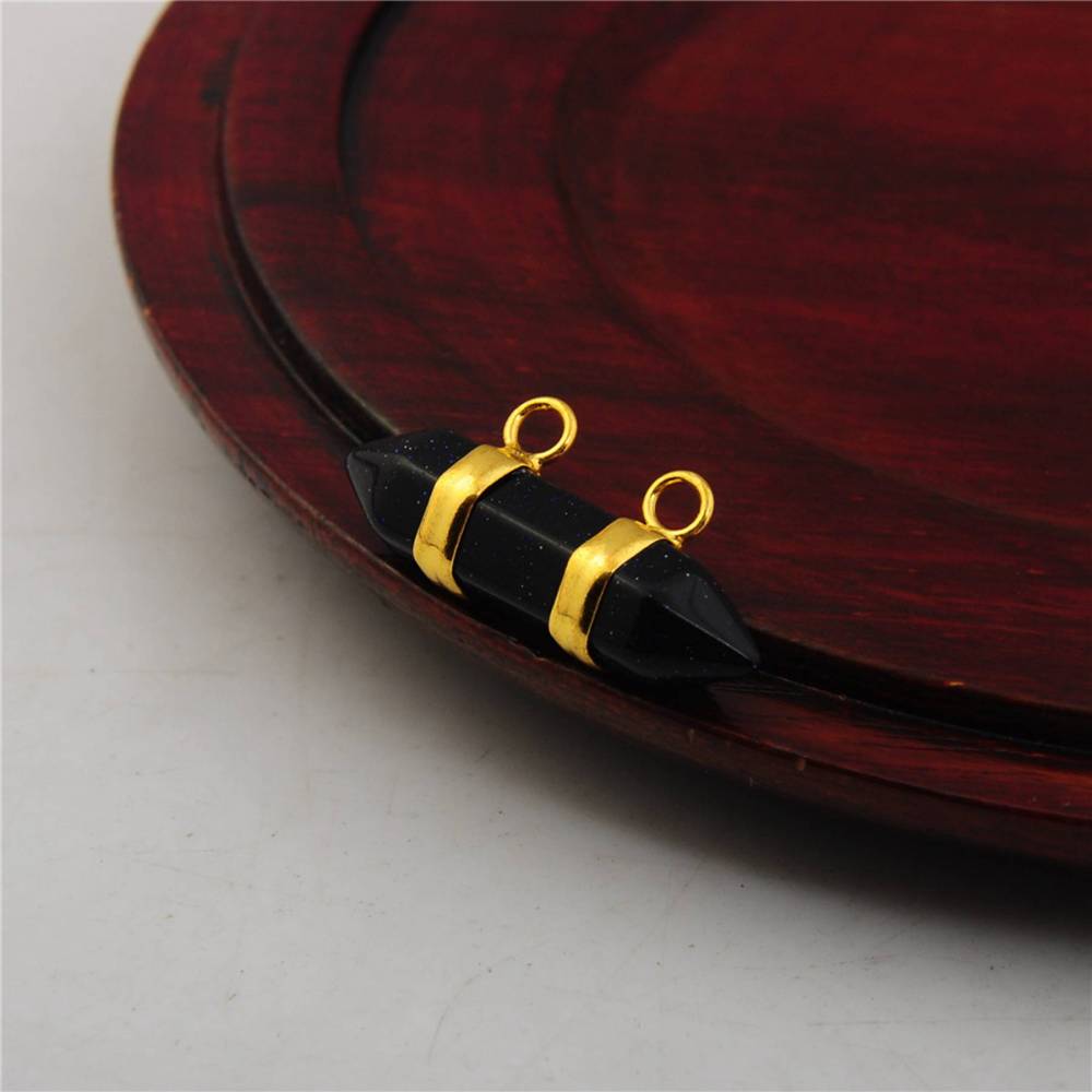 10X30MM Hexagonal Cylinder Gemstone Pendant