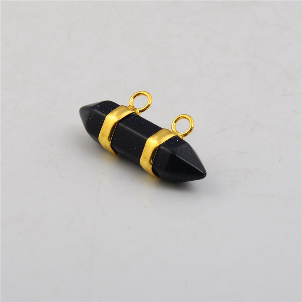 10X30MM Hexagonal Cylinder Gemstone Pendant