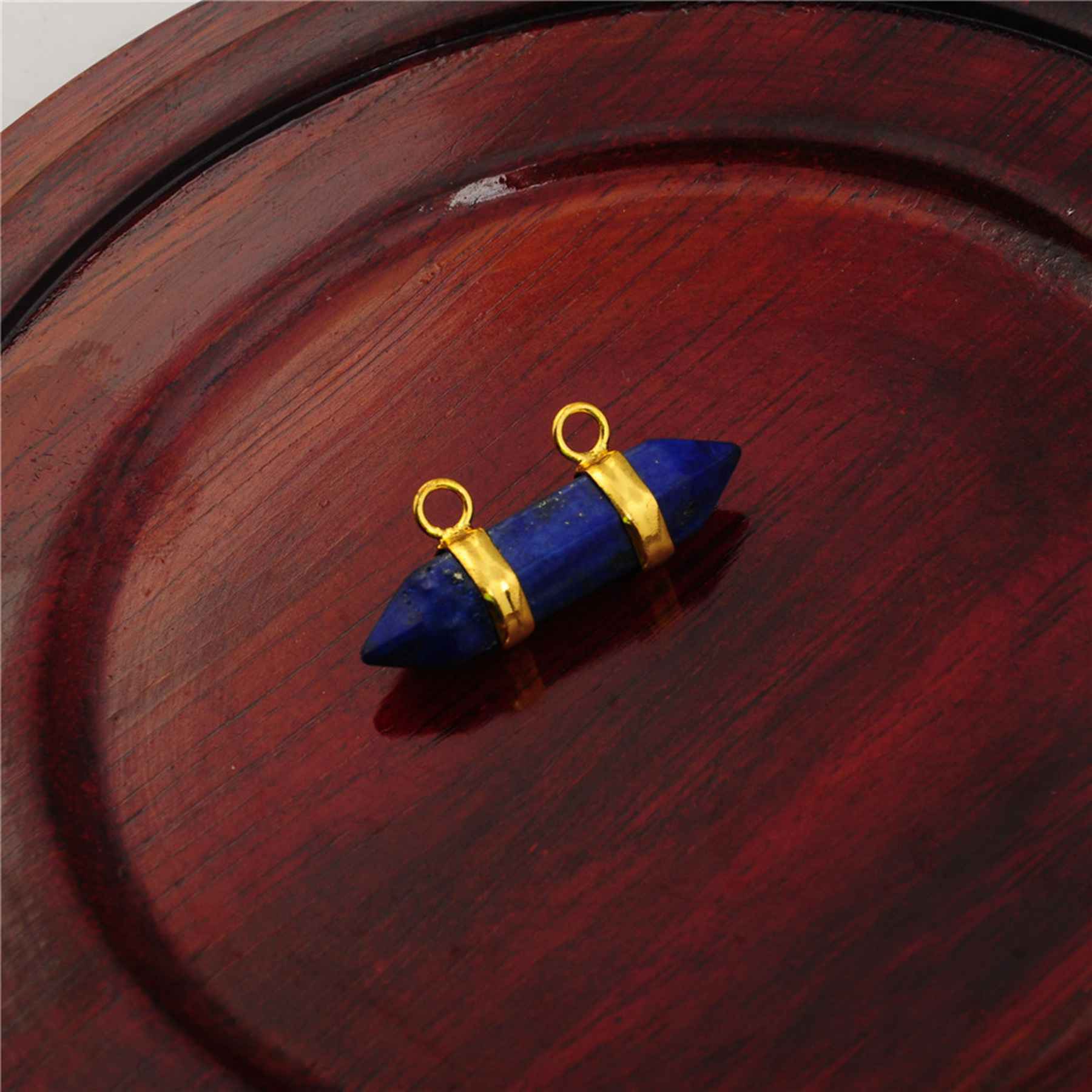 10X30MM Hexagonal Cylinder Gemstone Pendant