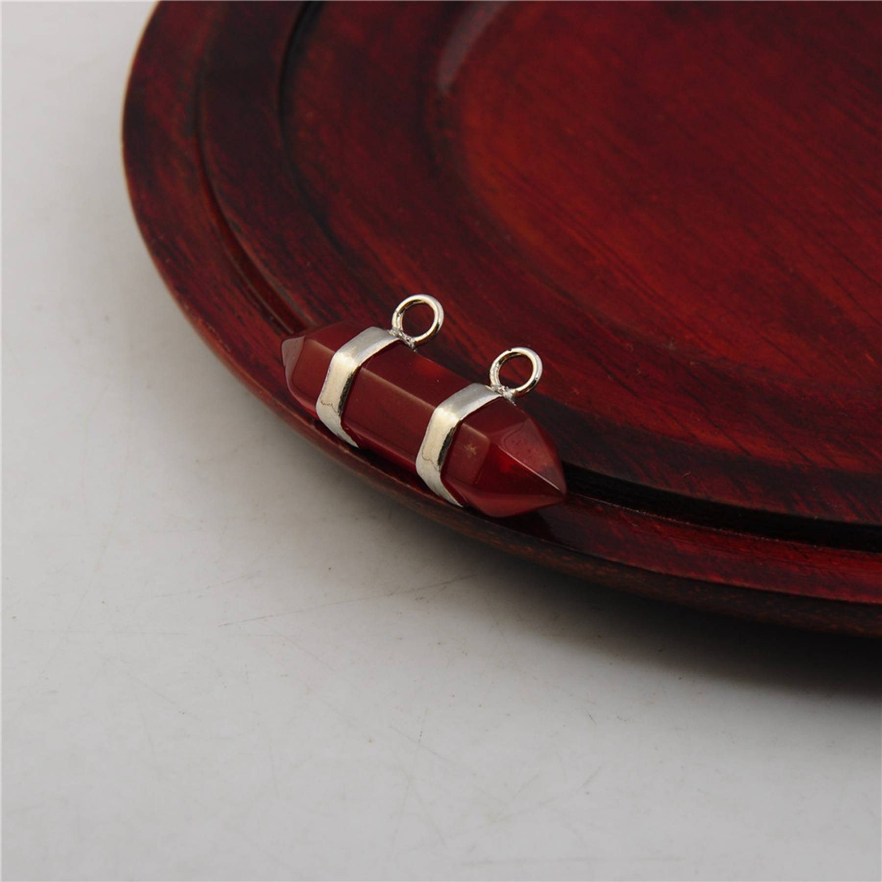 10X30MM Hexagonal Cylinder Gemstone Pendant