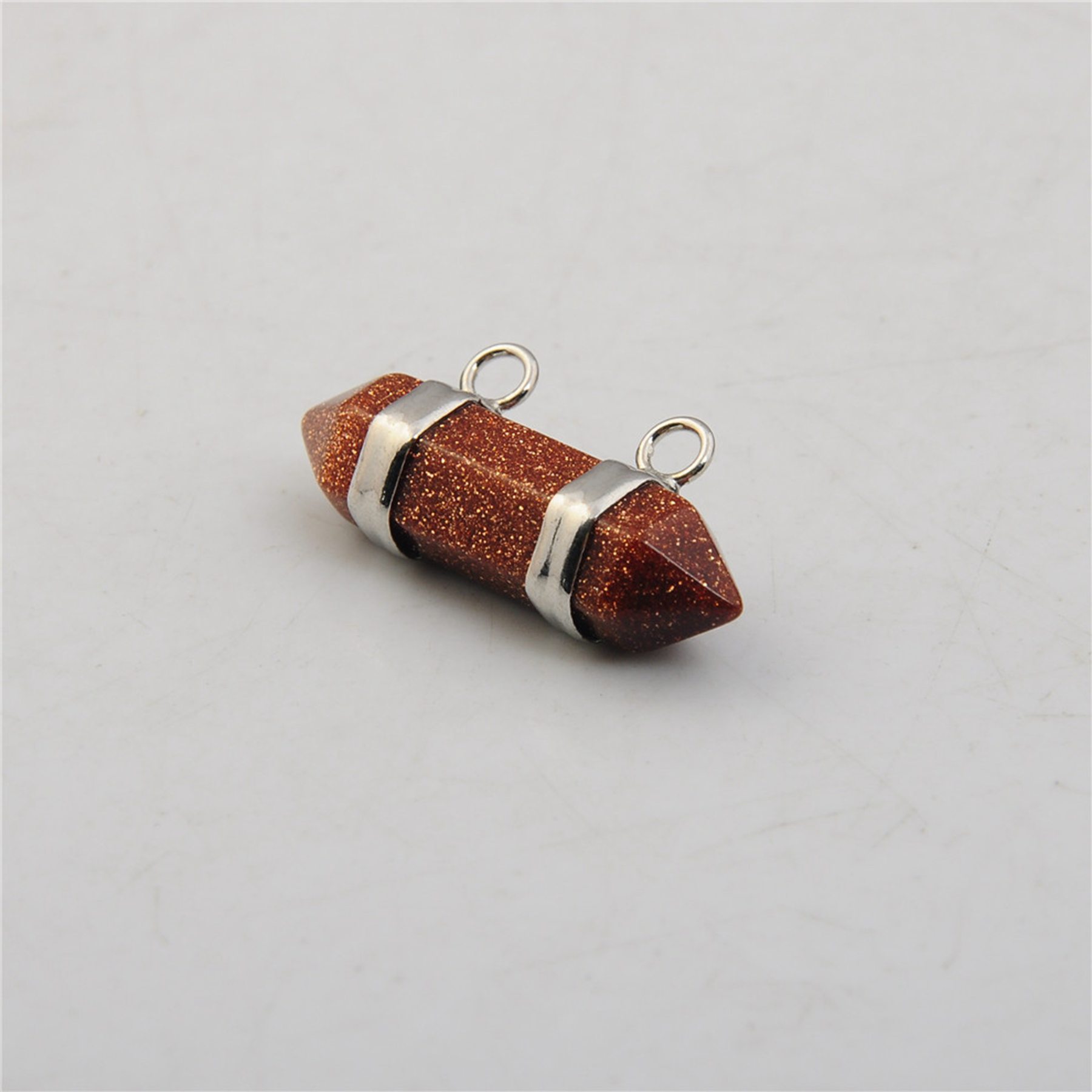 10X30MM Hexagonal Cylinder Gemstone Pendant