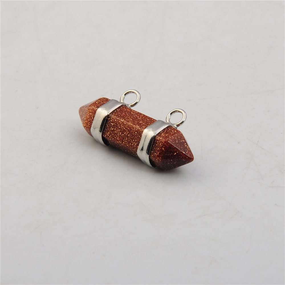 10X30MM Hexagonal Cylinder Gemstone Pendant