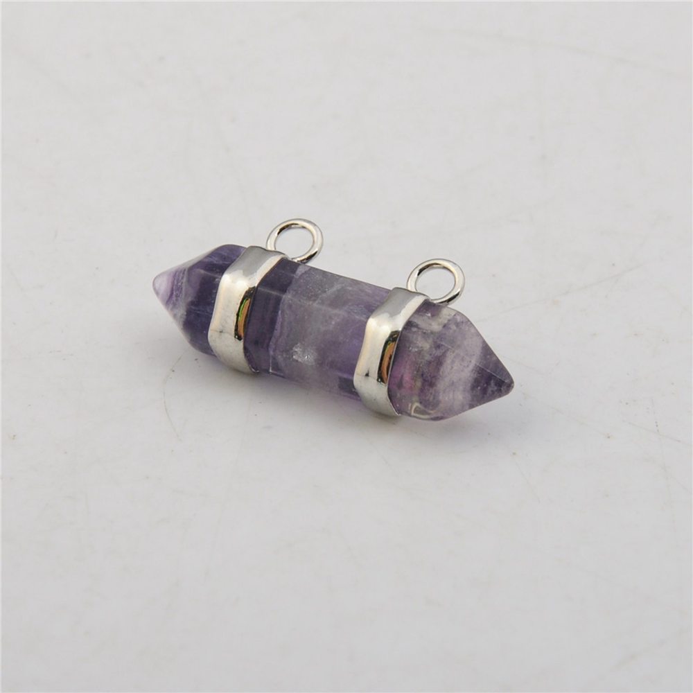 10X30MM Hexagonal Cylinder Gemstone Pendant