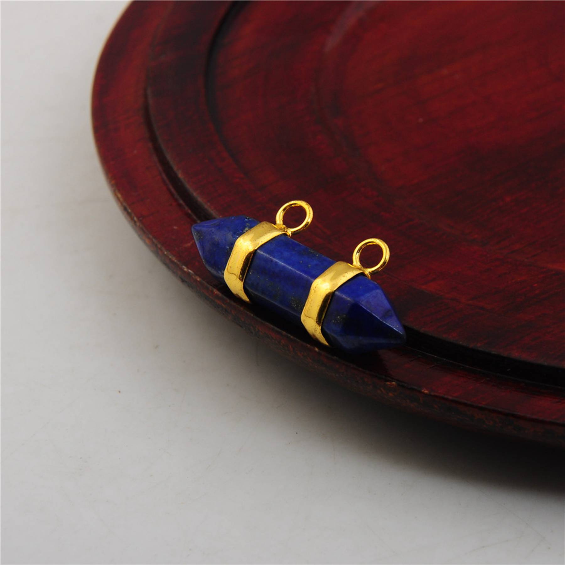 10X30MM Hexagonal Cylinder Gemstone Pendant