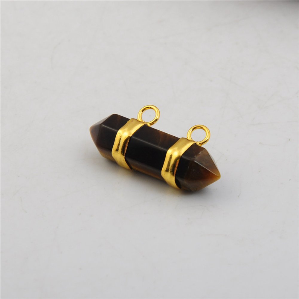 10X30MM Hexagonal Cylinder Gemstone Pendant