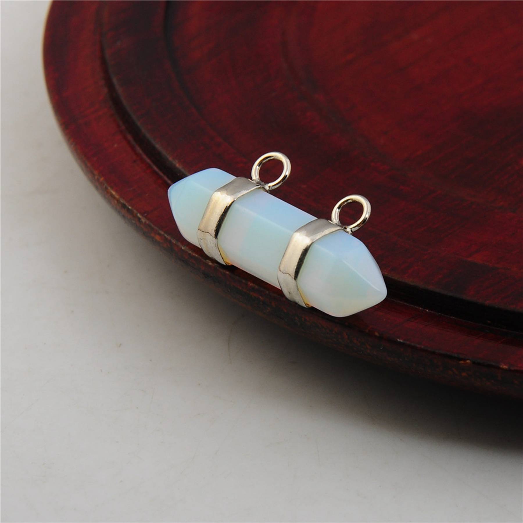 10X30MM Hexagonal Cylinder Gemstone Pendant