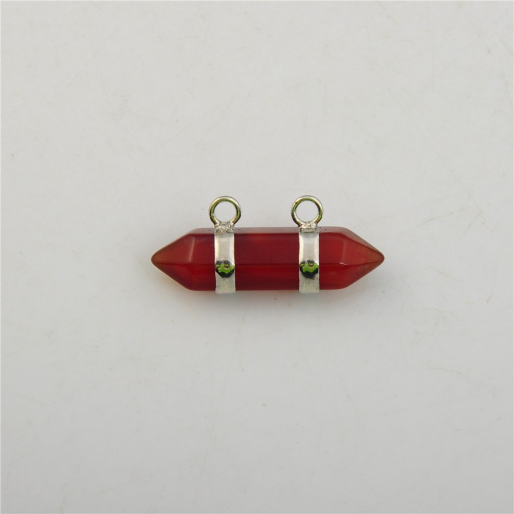10X30MM Hexagonal Cylinder Gemstone Pendant