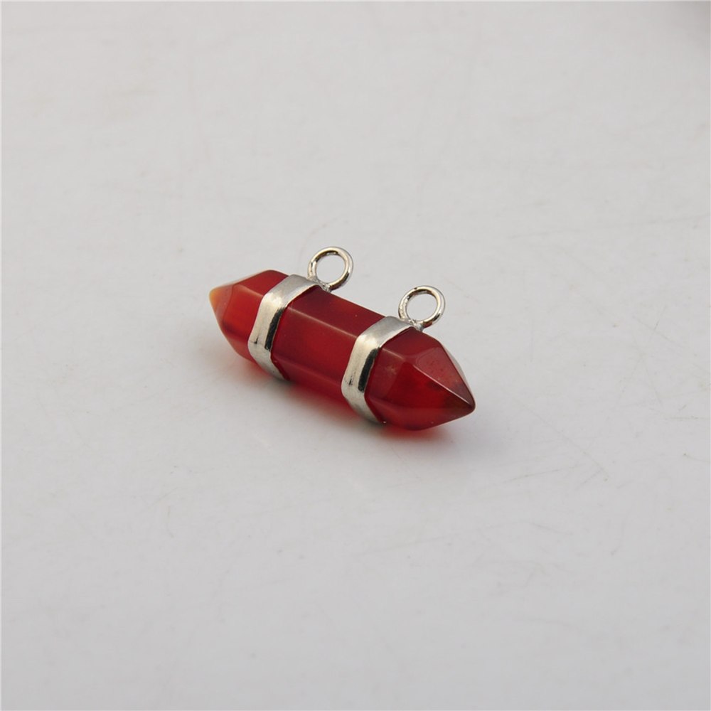 10X30MM Hexagonal Cylinder Gemstone Pendant