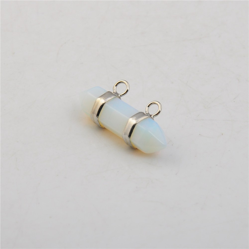 10X30MM Hexagonal Cylinder Gemstone Pendant