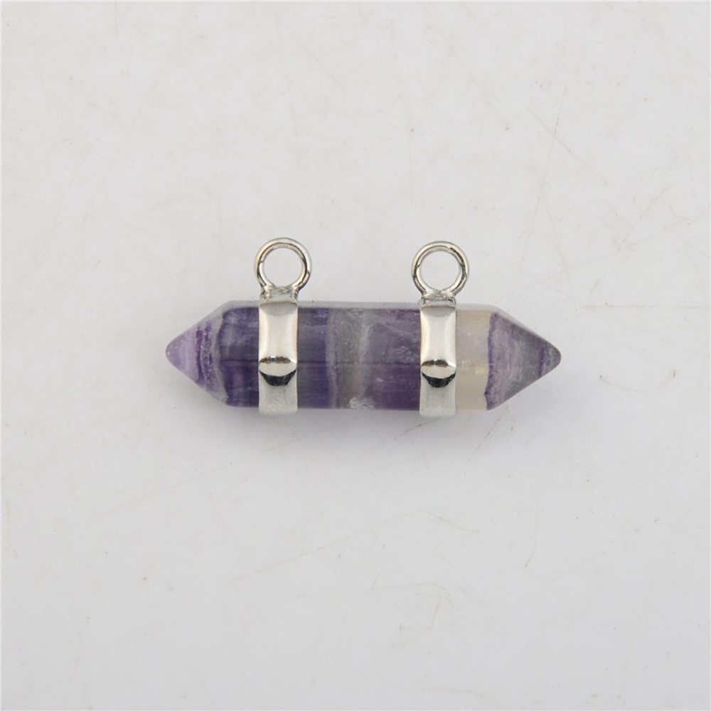 10X30MM Hexagonal Cylinder Gemstone Pendant