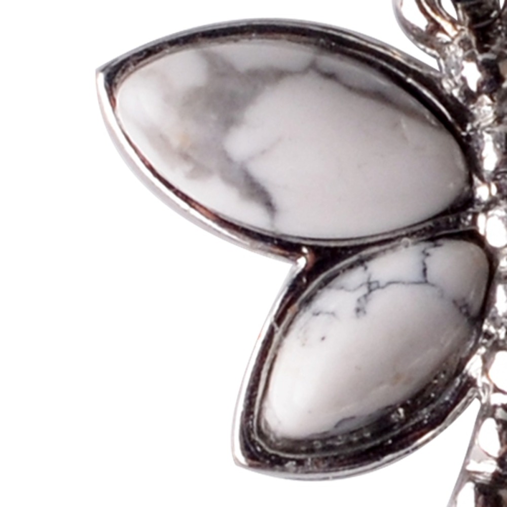 Silver Butterfly Gemstone Pendant