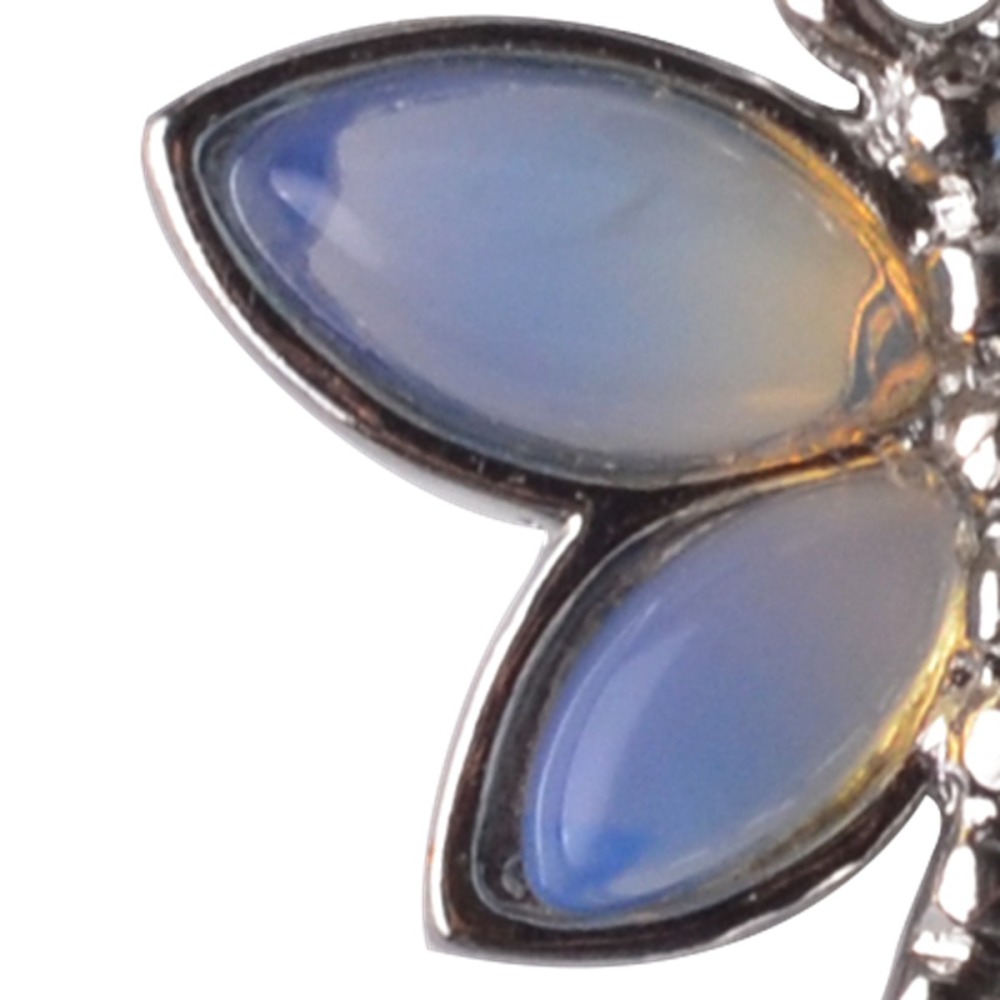 Silver Butterfly Gemstone Pendant
