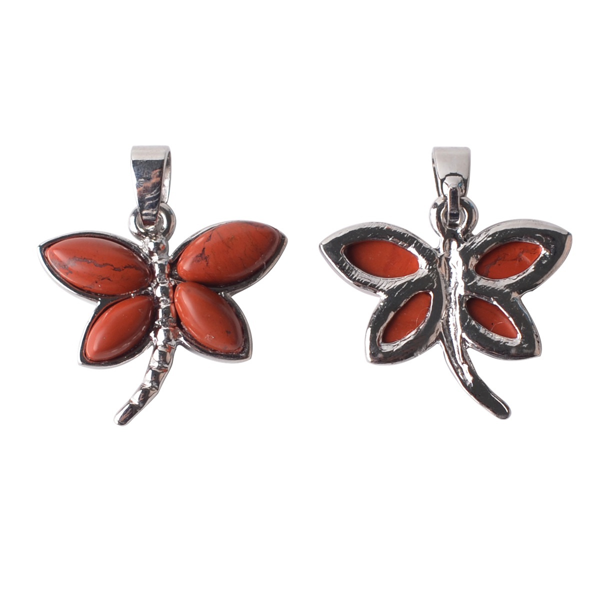 Silver Butterfly Gemstone Pendant