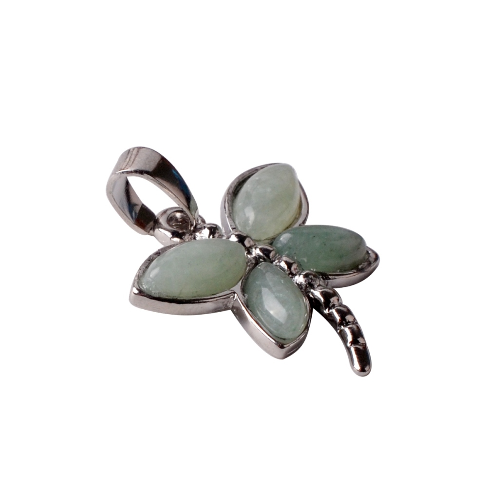 Silver Butterfly Gemstone Pendant