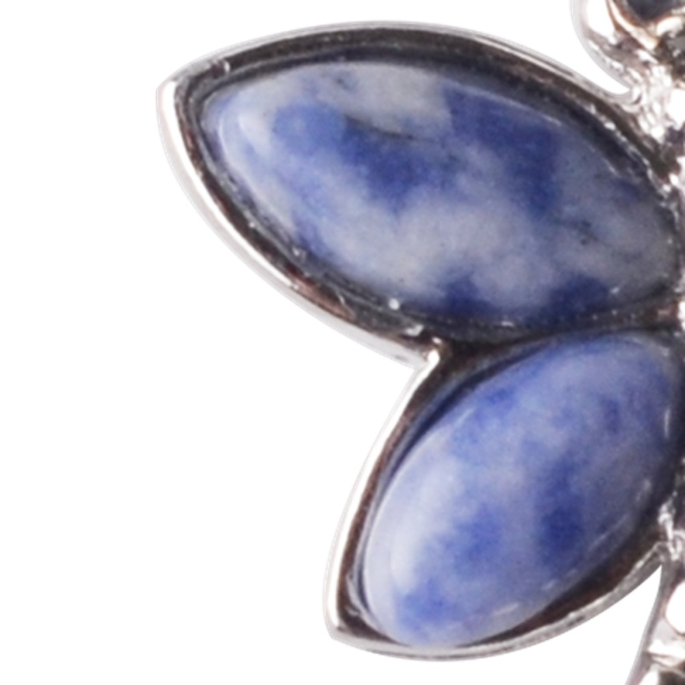 Silver Butterfly Gemstone Pendant