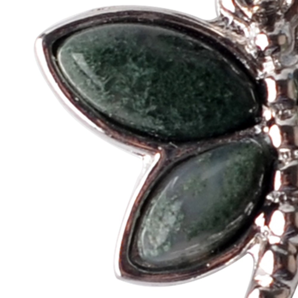 Silver Butterfly Gemstone Pendant