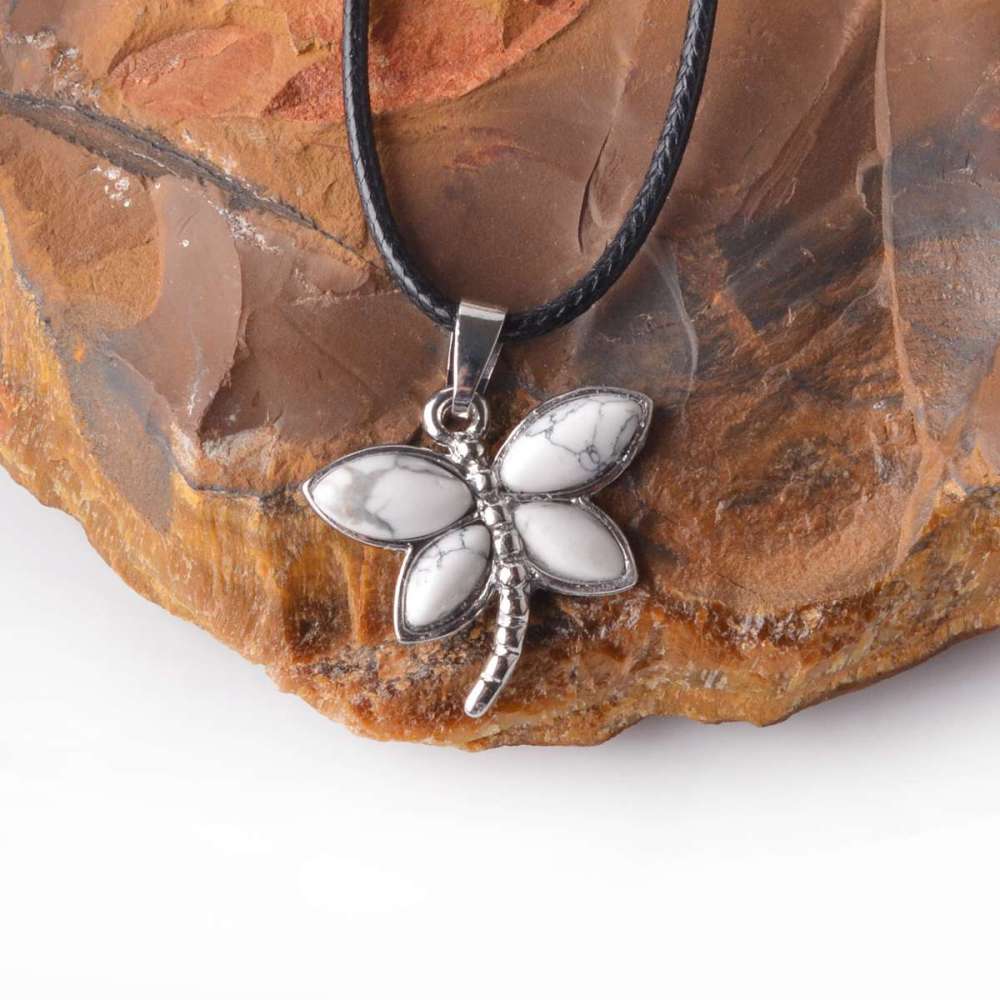 Silver Butterfly Gemstone Pendant