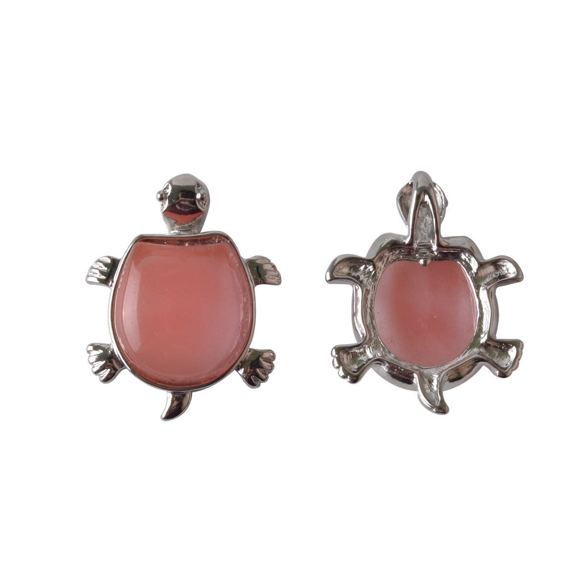 Silver Tortoise Gemstone Pendant