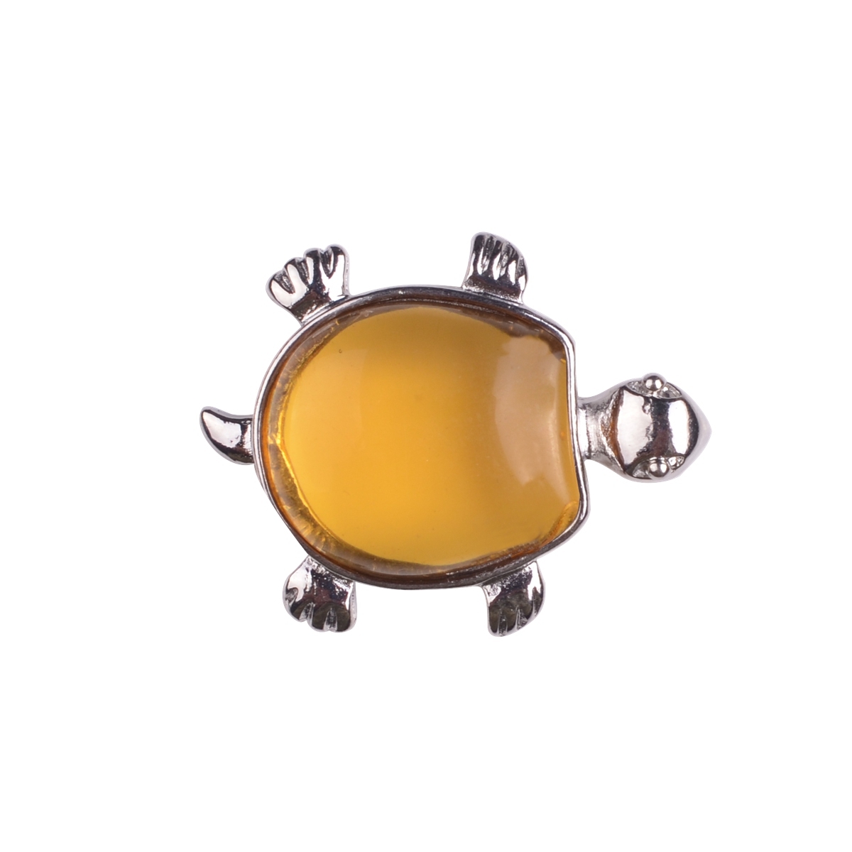 Silver Tortoise Gemstone Pendant
