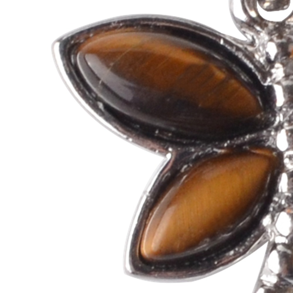 Silver Butterfly Gemstone Pendant