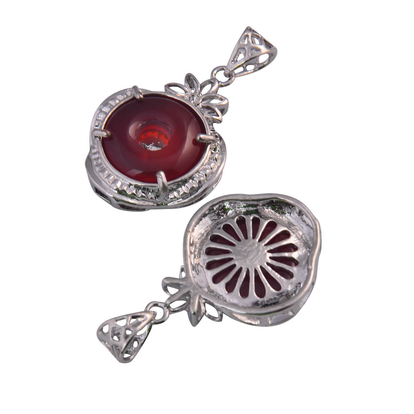 Carnelian Coin Pendant